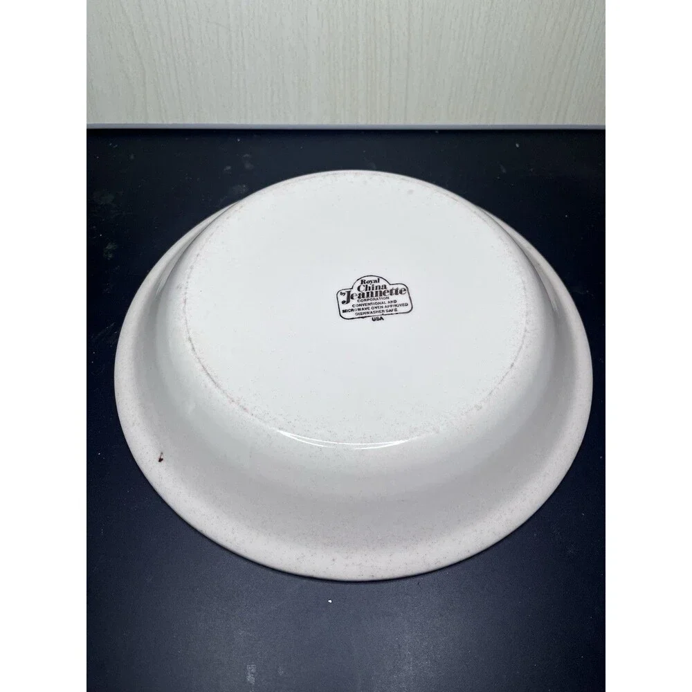 Vintage Royal China Jeannette Cherry Pie Deep Dish Pie Plate 11